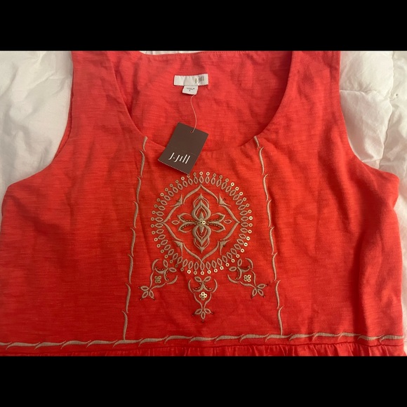 New J Jill Boho maxi tiered dress womens small - Picture 3 of 5